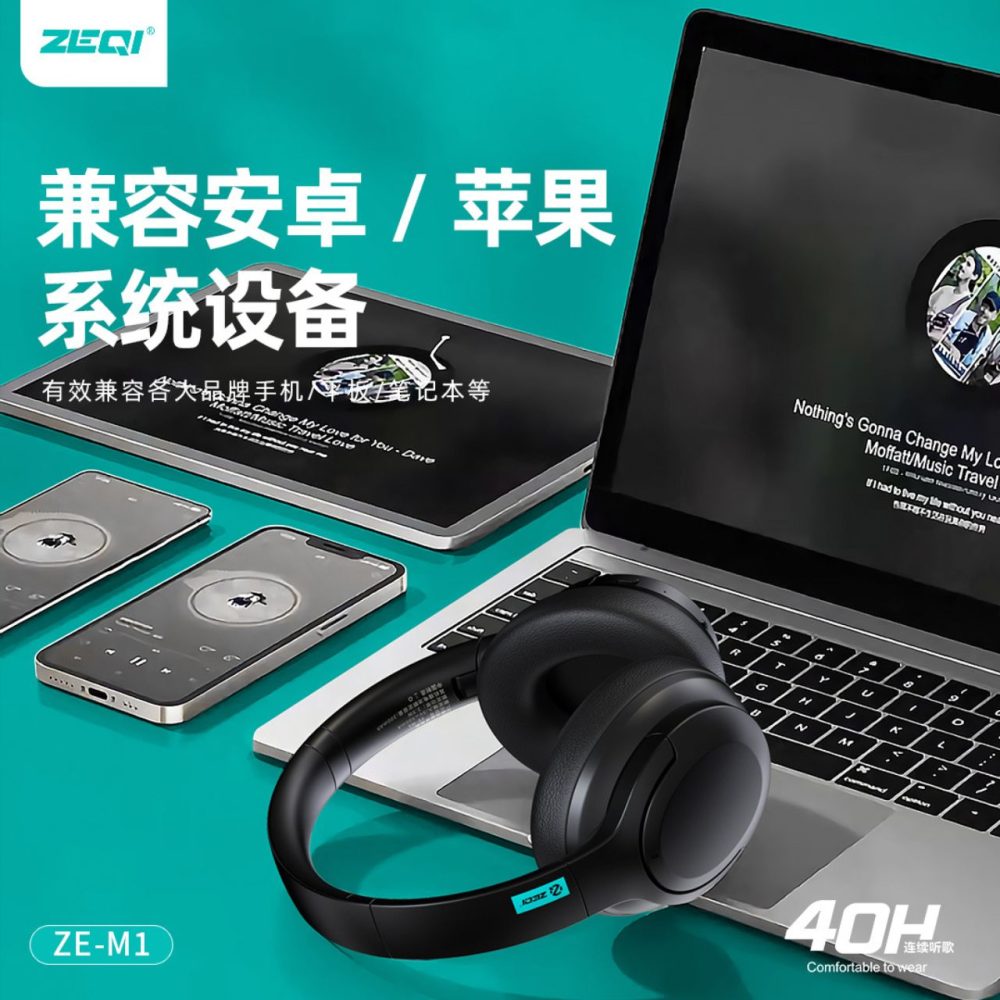 Zeqi ZE-M1 Wireless Headphones with ENC Noise Cancellation - Image 4